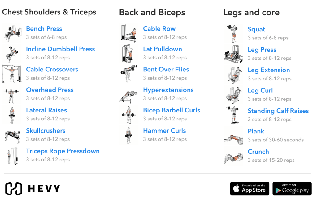 3er Split Trainingsplan